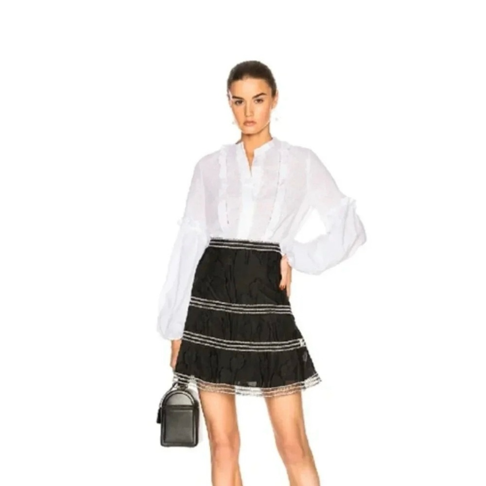 Alexis Black and White Tiered Skirt